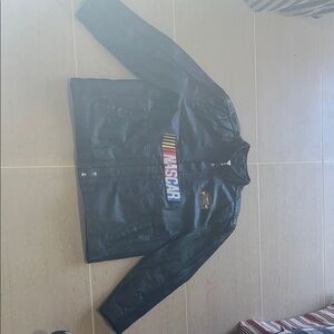 Nascar Black and Red Varsity Jacket